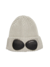 C.p. Company Men's Wool Knit Beanie Hat In Pelican