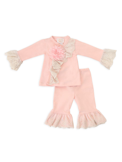 Haute Baby Baby Girl's Chic Petite Crisscross Set In Pink