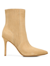 Veronica Beard Lisa Suede Stiletto Ankle Booties In Sand
