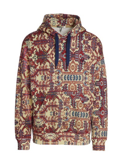 Isabel Marant Viley Tapestry Print Oversize Cotton Blend Hoodie In Multicolor