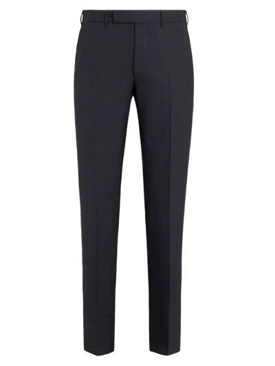 Zegna Wool High Performance Pants In Navy