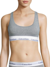 Calvin Klein Modern Cotton Bralette In Grey Heather