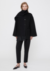 Totême Womens Black Embroidered Scarf Brushed Wool-blend Jacket In Black
