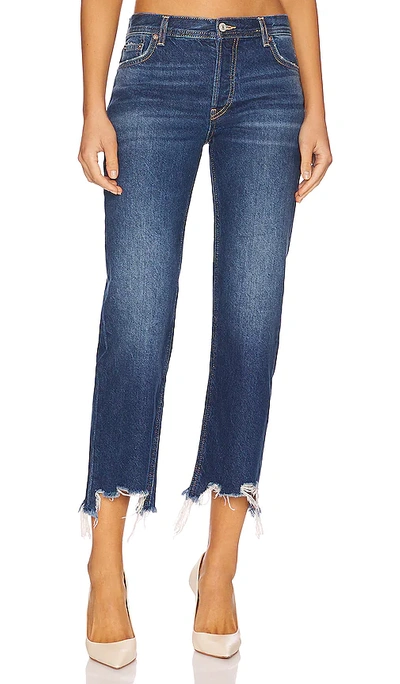 Free People Maggie Mid Rise Straight Jean In Blue