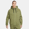 Nike Men's Therma-fit Full-zip Fitness Hoodie In Rough Green/heather/alligator/black