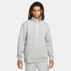 Nike Men's Sportswear Club Half-zip Pullover Jacket In Dark Grey Heather/white/white