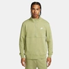 Nike Men's Sportswear Club Half-zip Pullover Jacket In Alligator/alligator/white