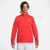 Nike Men's Sportswear Club Half-zip Pullover Jacket In Light Crimson/light Crimson/white