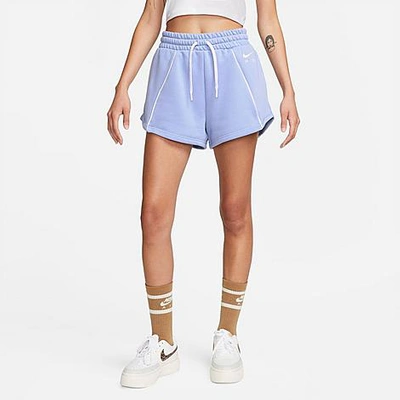 Nike Women's Air High-rise Fleece Shorts In Light Thistle/barely Grape/barely Grape