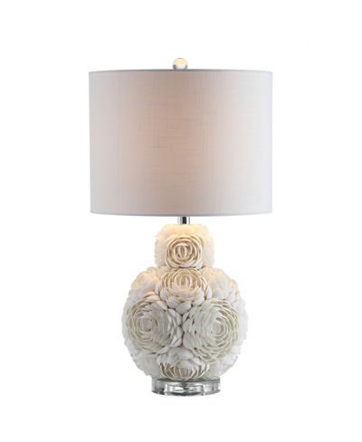 Jonathan Y Rosette Led Table Lamp In Tan/beige