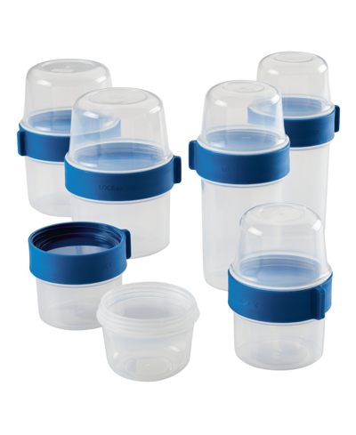 Lock N Lock Easy Essentials Twist Two Way Food Storage Container Set, 12-piece, Clear