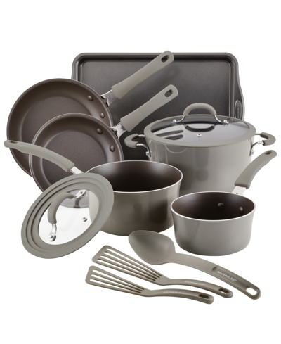 Rachael Ray Cook + Create Aluminum Nonstick Cookware Set, 11 Piece In Gray