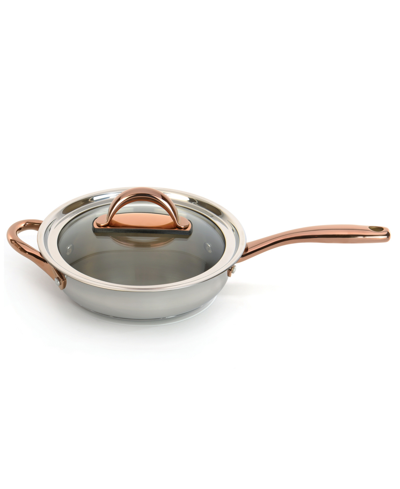 Berghoff Ouro Covered Deep Skillet With Glass Lid, 10" In Silver-tone