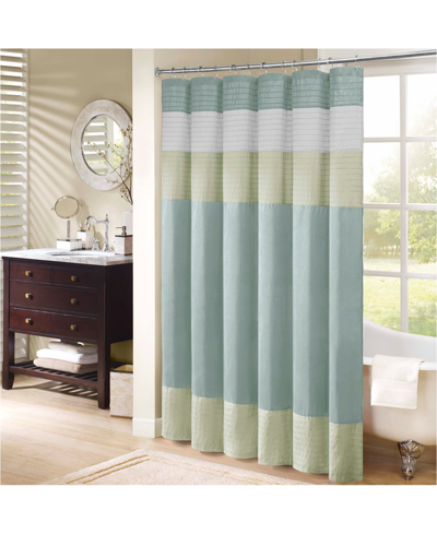 Madison Park Amherst Shower Curtain, 72" X 72" In Green