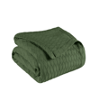 Superior Diamond Pattern All Season Woven Cotton Blanket, Twin In Forest Green