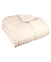 Superior Stripe Hypoallergenic Down Alternative Blanket, Twin In Ivory