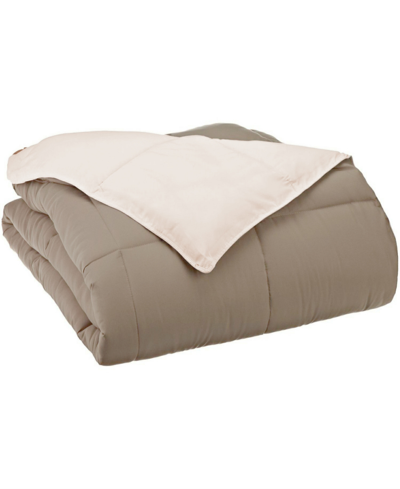 Superior All Season Reversible Comforter, Full/queen In Ivory-taupe