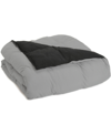 Superior All Season Reversible Comforter, King In Black-grey