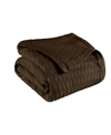 Superior Diamond Pattern All Season Woven Cotton Blanket, Twin In Chocolate
