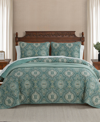 TOMMY BAHAMA HOME TURTLE COVE REVERSIBLE 3 PIECE QUILT SET, KING