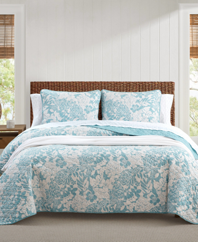 Tommy Bahama Home Laguna Beach Reversible 2 Piece Quilt Set, Twin Bedding In Bahama Blue