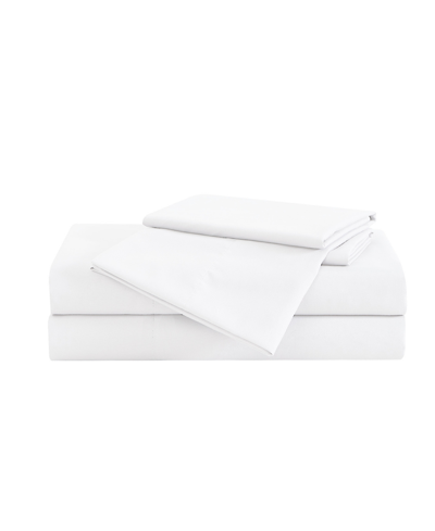 London Fog Garment Wash Solid 7 Piece Sheet Set, Split King In White
