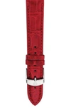 Michele 18mm Alligator Watch Strap, Garnet In Red Velvet