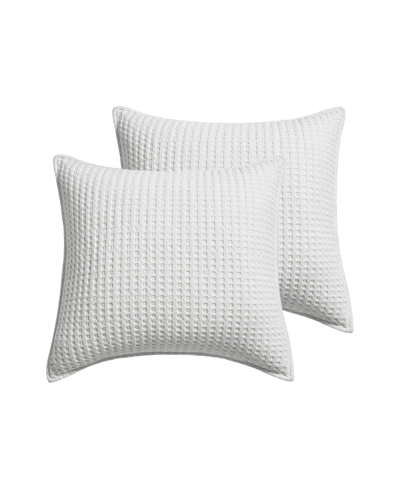 Levtex Mills Waffle Euro Sham - Set Of 2 In Bright White