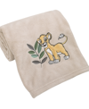 DISNEY LION KING LEADER OF THE PACK SUPER SOFT BABY BLANKET WITH SIMBA APPLIQUE