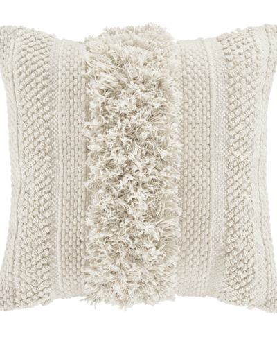 White Sand Driftwood Decorative Pillow, 18" X 18" In Linen