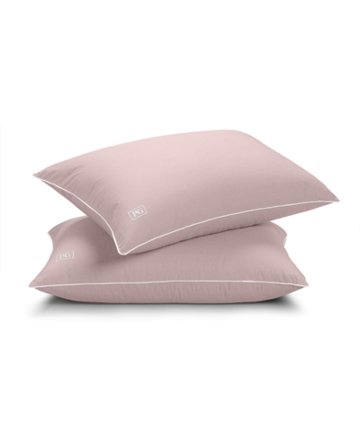 Pillow Gal Down Alternative Firm-overstuffed Pillow 2 Piece Set, Standard In Pink