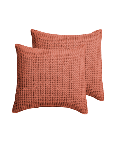 Levtex Mills Waffle Euro Sham - Set Of 2 In Adobe