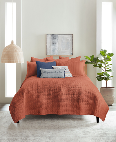 Levtex Mills Waffle Textured 3-pc. Quilt Set, King/california King In Adobe