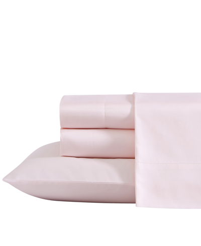 Laura Ashley 800 Thread Count Cotton Sateen 4-pc. Sheet Set, King In Delicate Pink