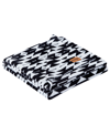 Wrangler Navajo Ultra Soft Plush Fleece Reversible Throw, 70" X 50" In Black And Ivory