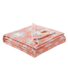 Wrangler Navajo Ultra Soft Plush Fleece Reversible Throw Blanket In Canyon Clay