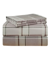 Pointehaven Jensen Plaid Luxury Weight Flannel Sheet Set, Full In Jensen