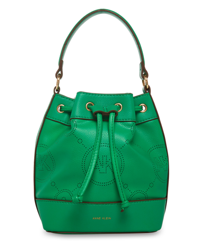 Anne Klein Women's Perfect Ring Logo Bucket Crossbody In Green