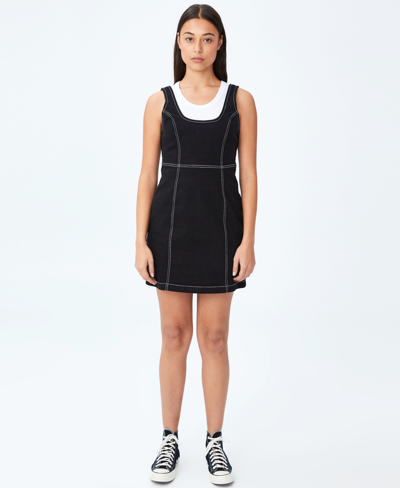 Cotton On Women's Stretch Denim Mini Dress In Black