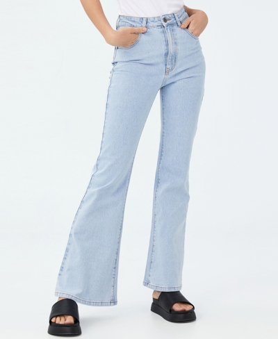 Cotton On Women's Original Flare Jeans In Off Shore Blue