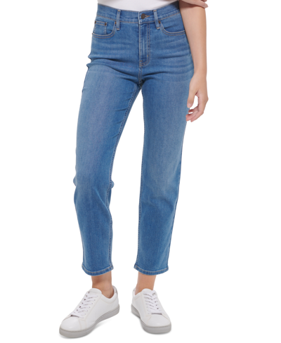 Calvin Klein Jeans Est.1978 Hi Rise Slim Whisper Soft Repreve 27" Jeans In Laguna