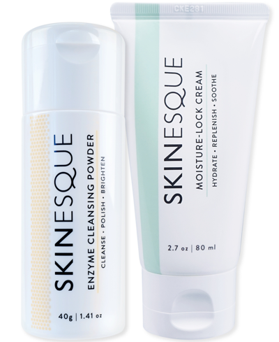 Skinesque The  Essentials: Enzyme Cleansing Powder, Moisture Lock Cream, Set Of 2