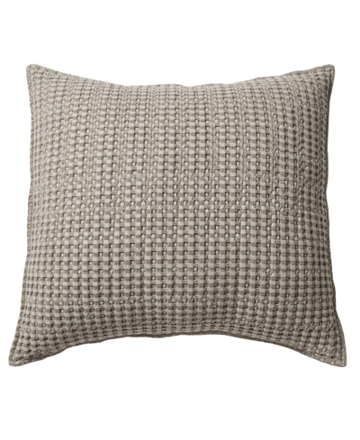 Levtex Mills Waffle Decorative Pillow, 20" X 20" In Taupe