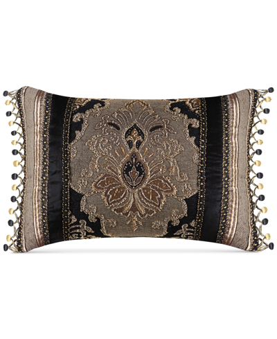 J Queen New York Bradshaw Decorative Pillow, 21" X 15" In Black