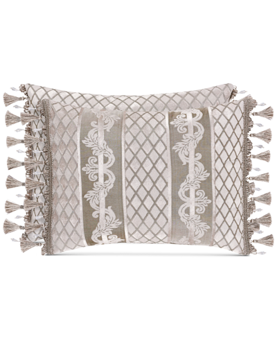 J Queen New York Bel Air Decorative Pillow, 15" X 21" In Sand