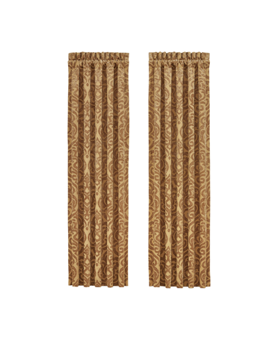 J Queen New York Sicily Window Panel Pair, 50" X 84" In Gold