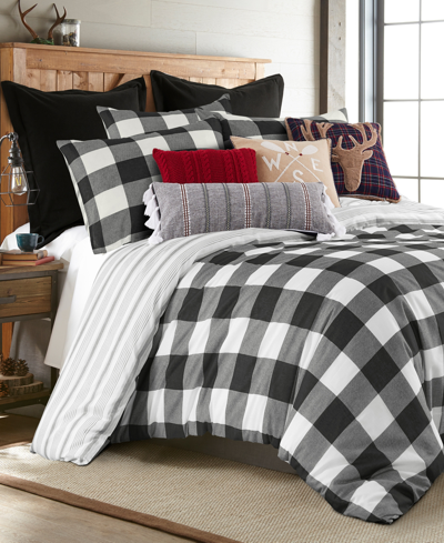 Levtex Camden Buffalo Check 3-pc. Duvet Cover Set, Full/queen In Black