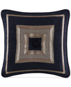 J Queen New York Bradshaw Decorative Pillow, 18" X 18" In Black