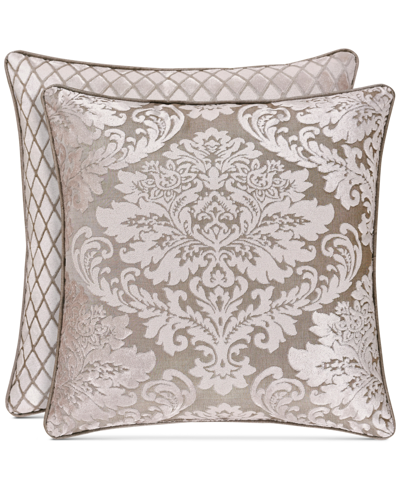 J Queen New York Bel Air Reversible Decorative Pillow, 18" X 18" In Sand