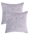 Levtex Spruce Red Euro Sham 2-piece Set In Gray
